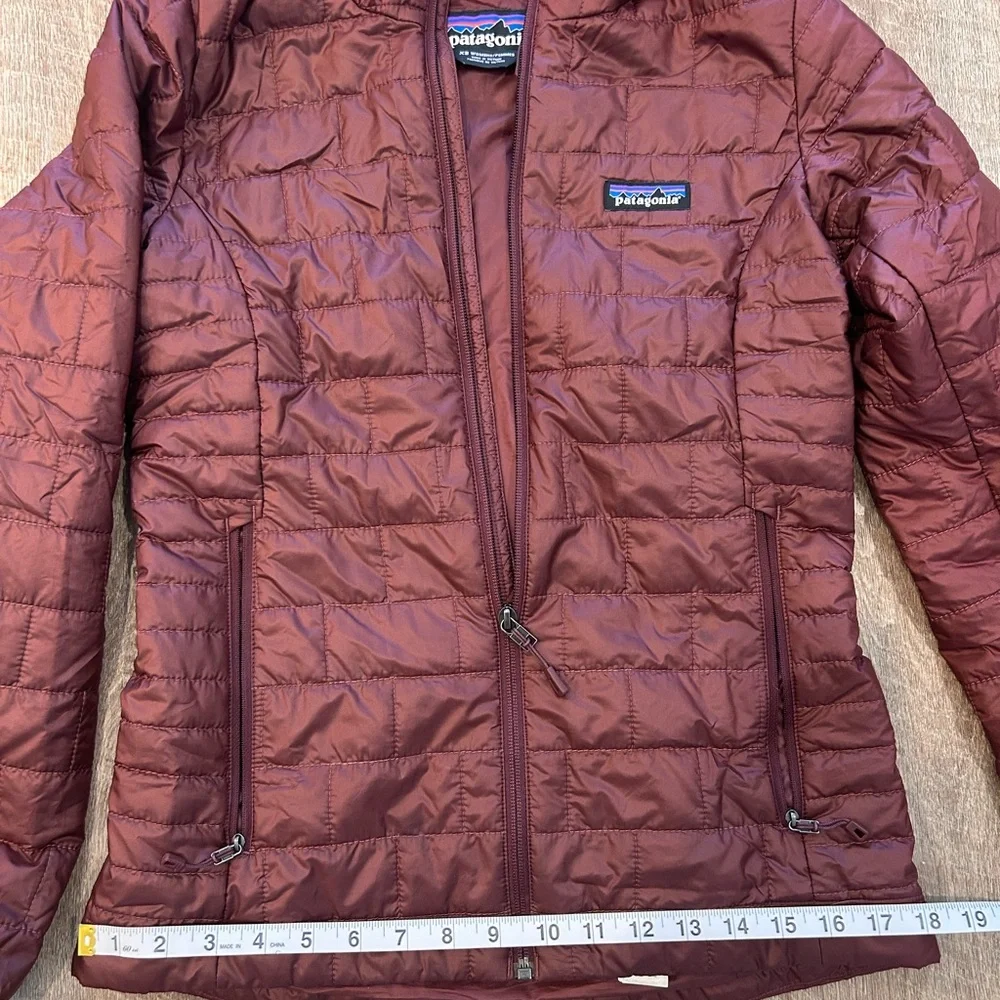 Patagonia *Nano Puff* Hoody | Maroon "Dark Ruby" | Lightweight & Warm | XS | EUC - Picture 4 of 6